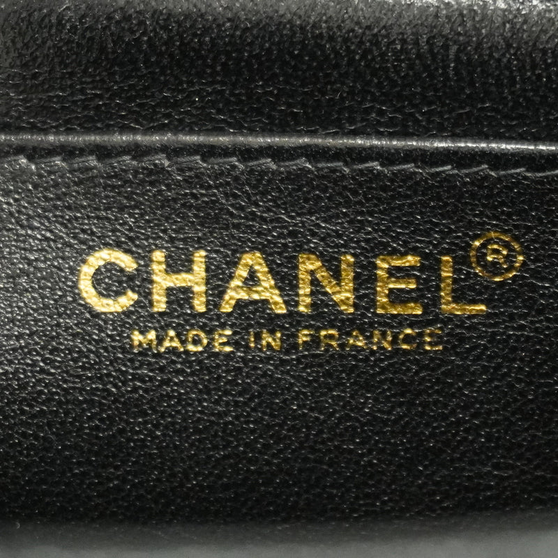 【6ie7233】シャネル ハンドバッグ マトラッセ キャビアスキン ブラック シャンパンゴールド金具【中古】レディース