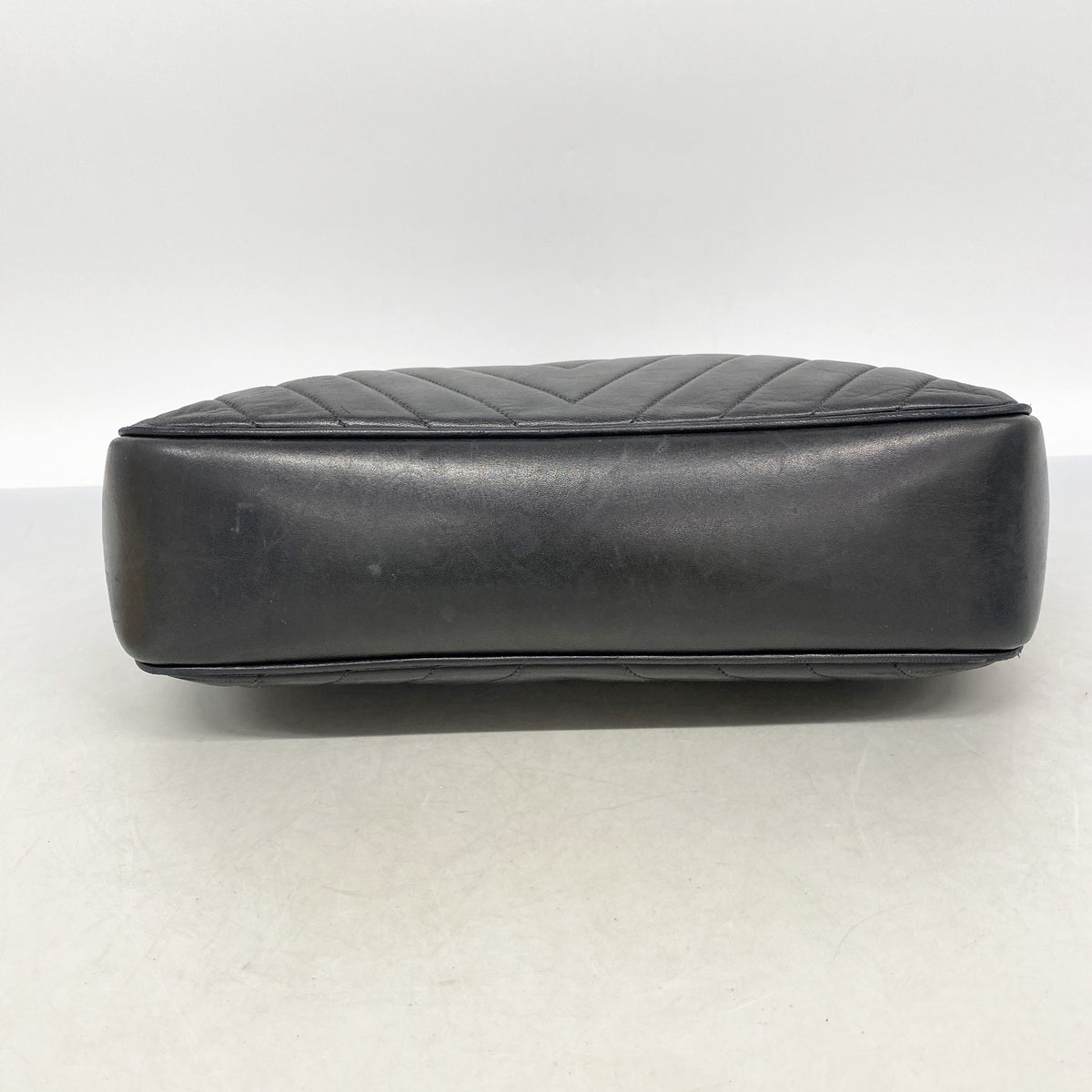 【6ie7243】シャネル トートバッグ Vステッチ ラムスキン ブラウン ゴールド金具【中古】レディース
