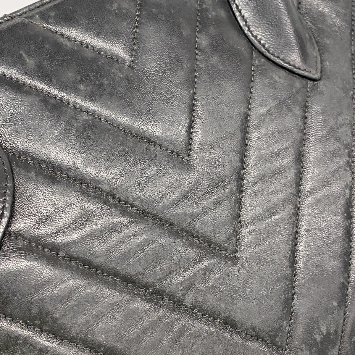 【6ie7243】シャネル トートバッグ Vステッチ ラムスキン ブラウン ゴールド金具【中古】レディース