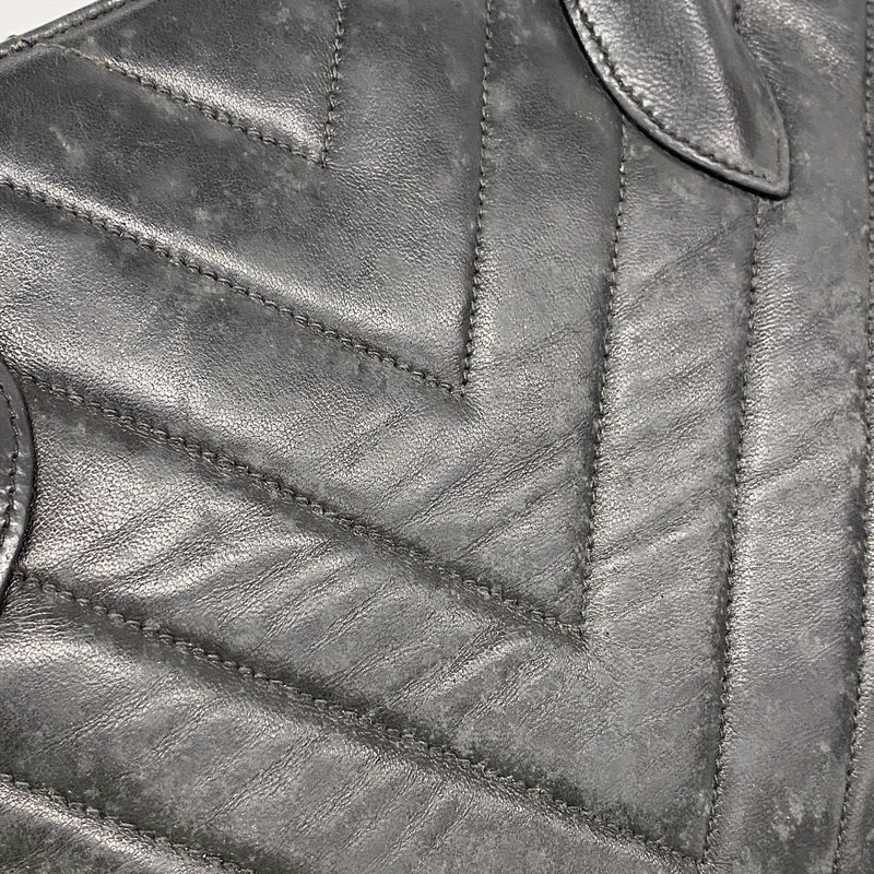 【6ie7243】シャネル トートバッグ Vステッチ ラムスキン ブラウン ゴールド金具【中古】レディース