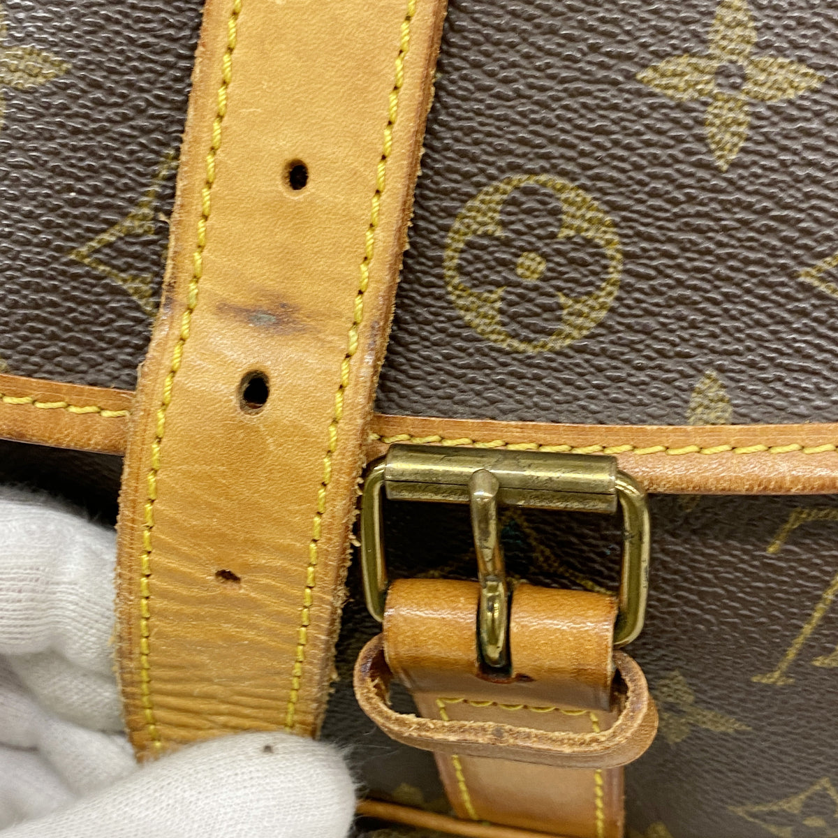 【6ie7247】ルイヴィトン ショルダーバッグ モノグラム ソミュール35 M42254 ブラウン【中古】レディース