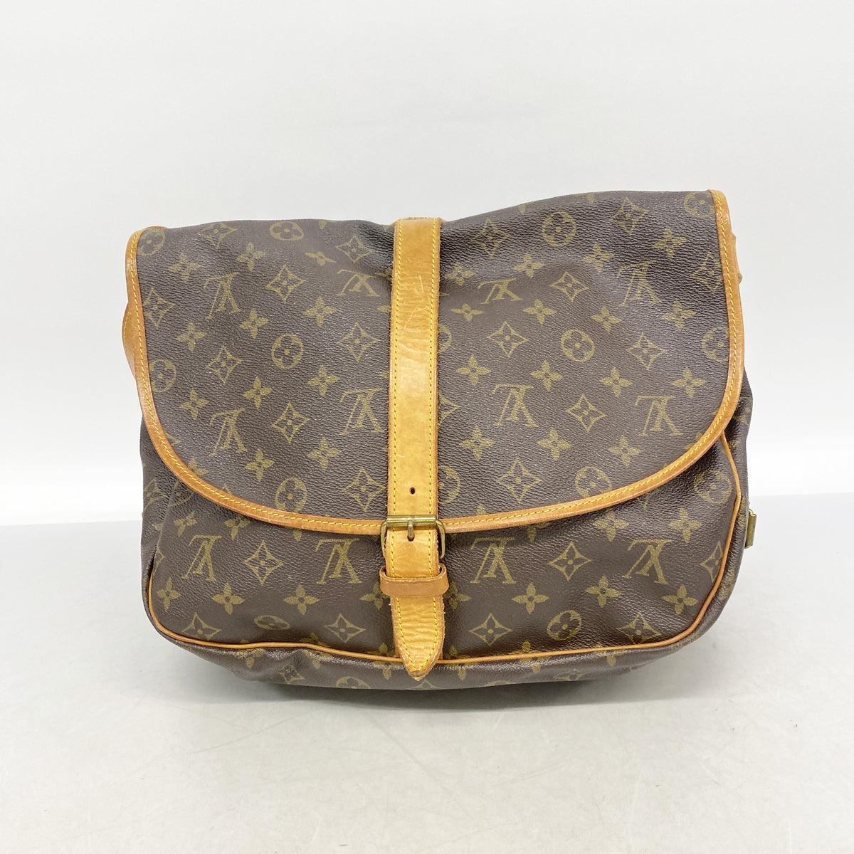 【6ie7247】ルイヴィトン ショルダーバッグ モノグラム ソミュール35 M42254 ブラウン【中古】レディース