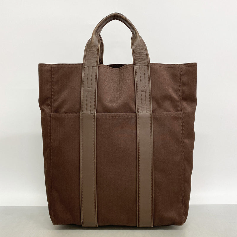 【6ie7262】エルメス トートバッグ アカプルコカバスMM トワルシェブロン ブラウン シルバー金具【中古】レディース