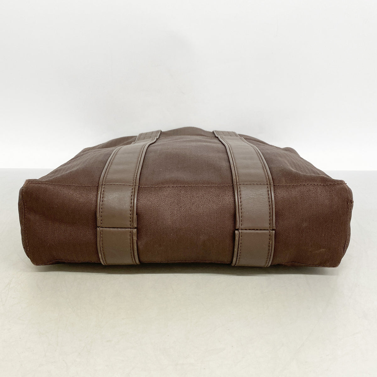 【6ie7262】エルメス トートバッグ アカプルコカバスMM トワルシェブロン ブラウン シルバー金具【中古】レディース