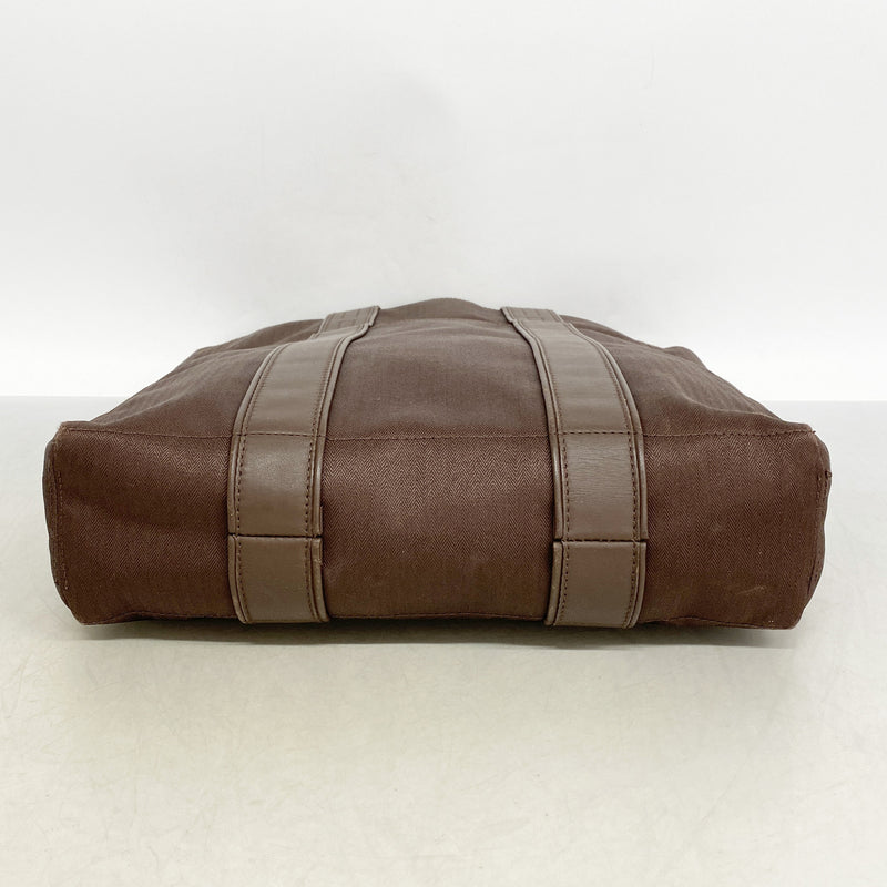 【6ie7262】エルメス トートバッグ アカプルコカバスMM トワルシェブロン ブラウン シルバー金具【中古】レディース