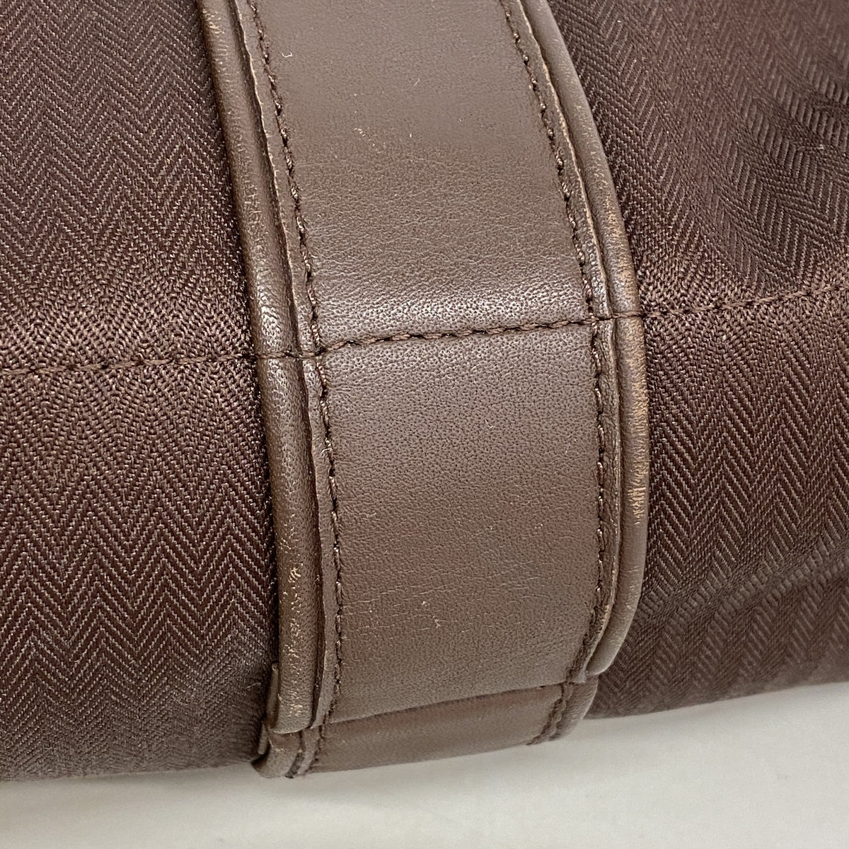 【6ie7262】エルメス トートバッグ アカプルコカバスMM トワルシェブロン ブラウン シルバー金具【中古】レディース