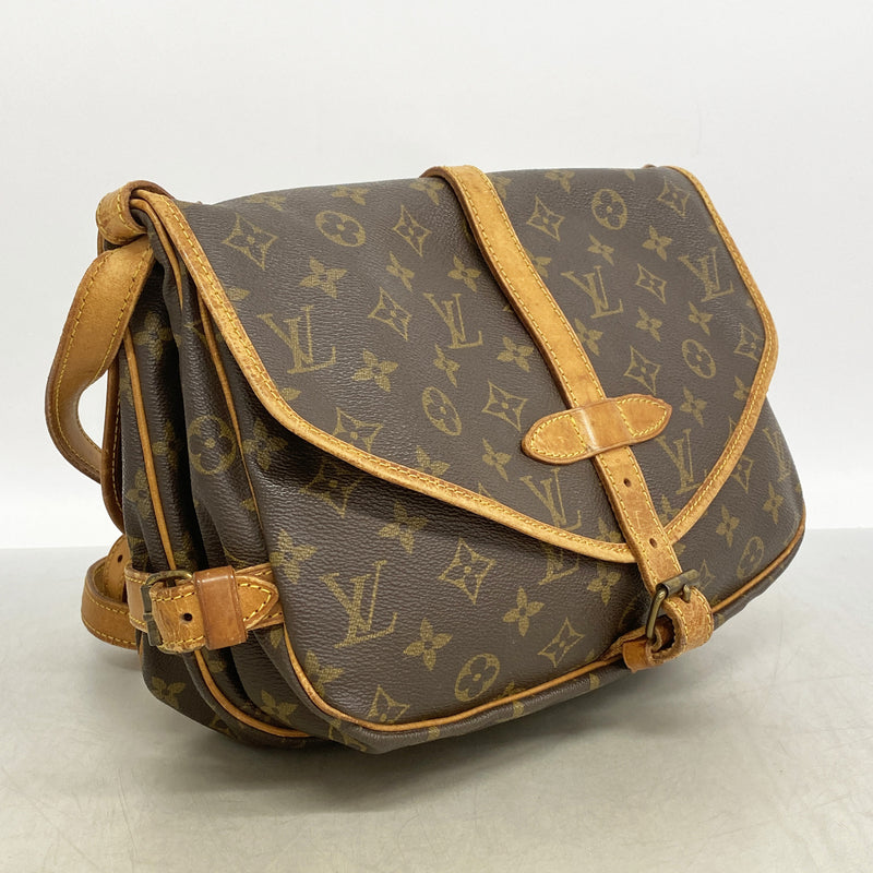 【6ie7269】ルイヴィトン ショルダーバッグ モノグラム ソミュール30 M42256 ブラウン【中古】レディース