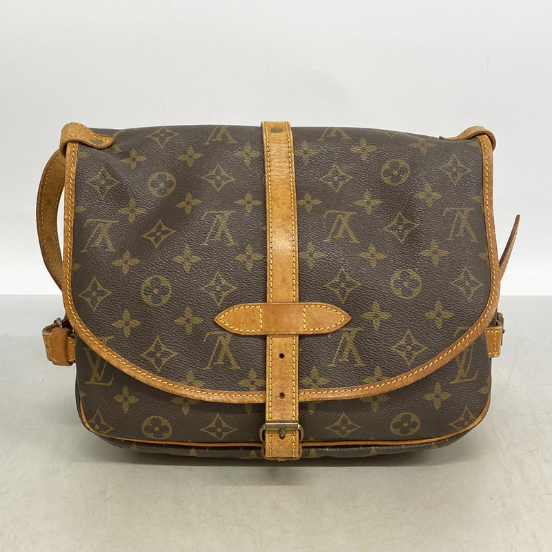 【6ie7269】ルイヴィトン ショルダーバッグ モノグラム ソミュール30 M42256 ブラウン【中古】レディース