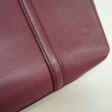 【6ie7276】カルティエ ショルダーバッグ カボション レザー ボルドー シルバー金具【中古】レディース