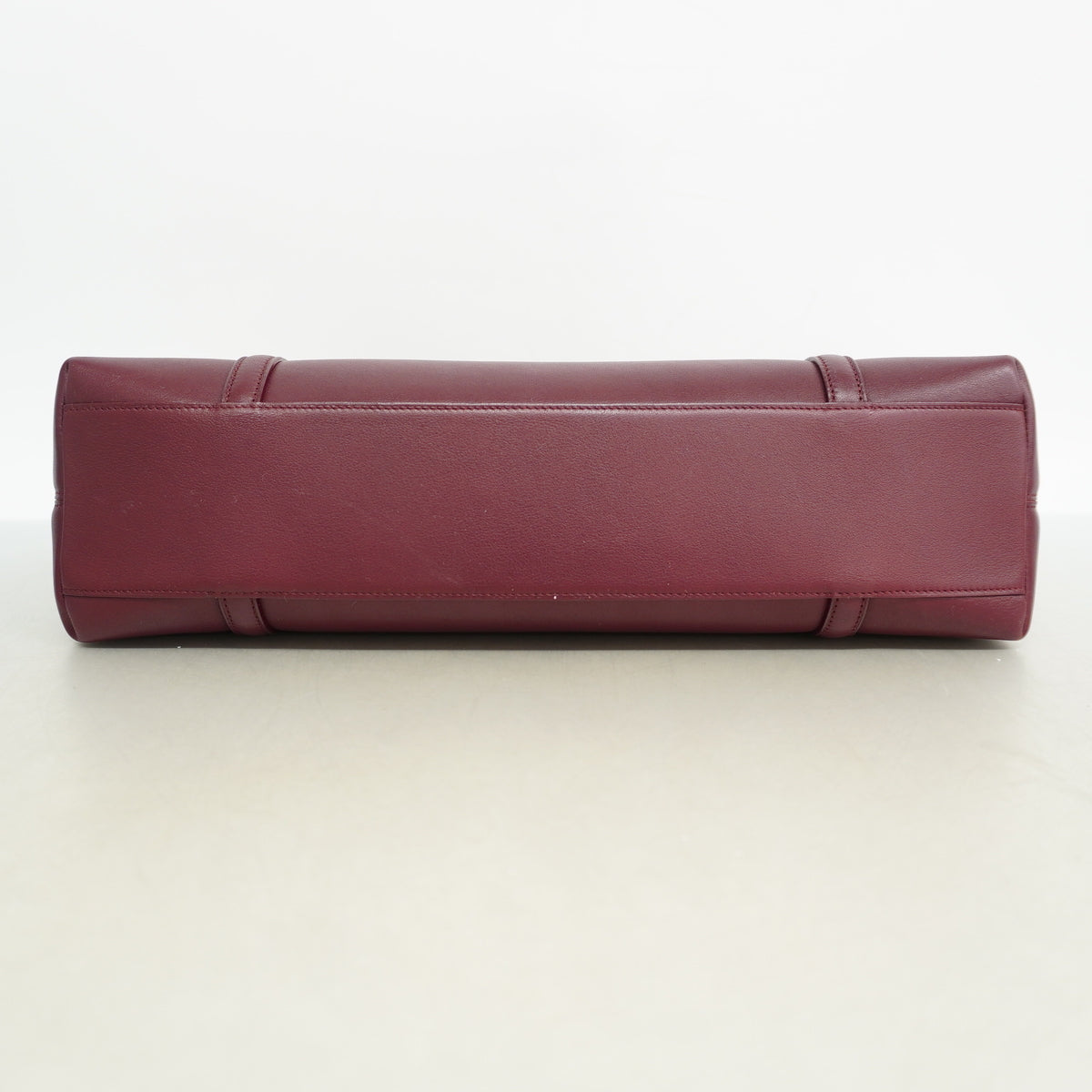 【6ie7276】カルティエ ショルダーバッグ カボション レザー ボルドー シルバー金具【中古】レディース