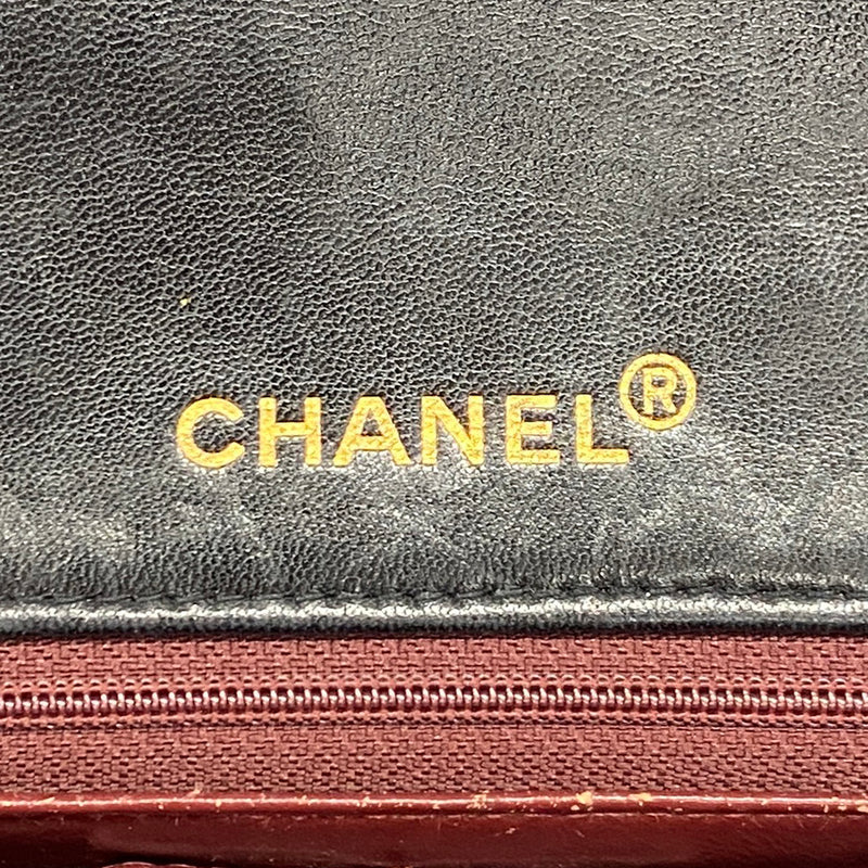 【6ie7283】シャネル ショルダーバッグ マトラッセ チェーンショルダー ラムスキン ブラック ゴールド金具【中古】レディース