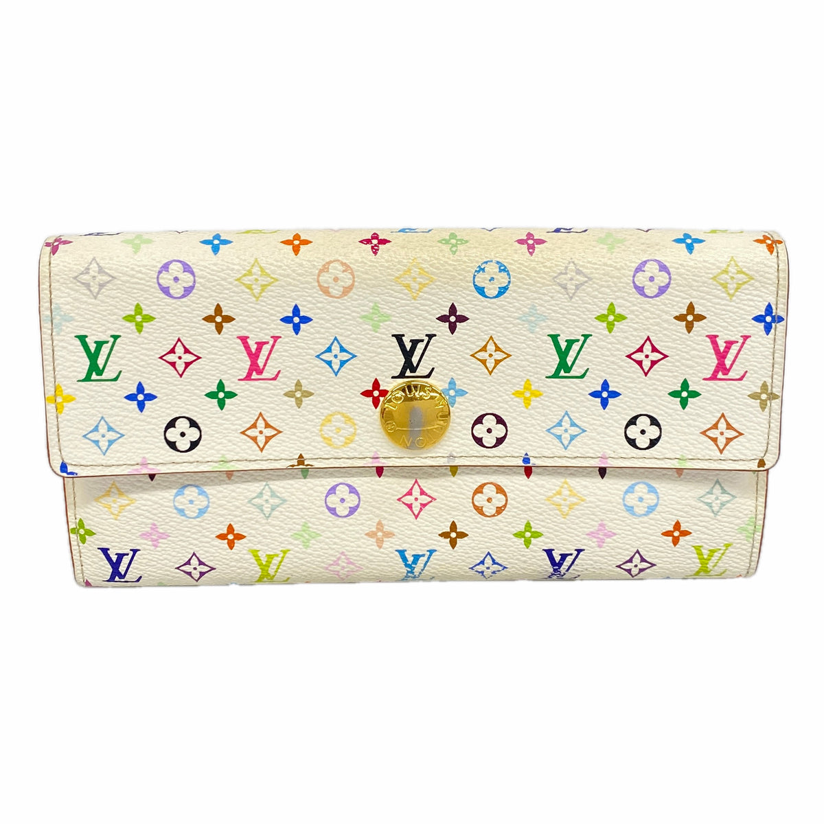 【6ie7287】ルイヴィトン 長財布 モノグラム・マルチカラー ポルトフォイユサラ M93744 ブロン/リッチ【中古】レディース