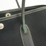 【6ie7291】エルメス トートバッグ ガーデンパーティTPM トワルオフィシエ ブラック シルバー金具 □H刻印 2wayバッグ【中古】レディース