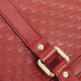 【6ie7293】グッチ ハンドバッグ マイクログッチシマ 449663 レザー レッド シャンパンゴールド金具 2wayバッグ【中古】レディース