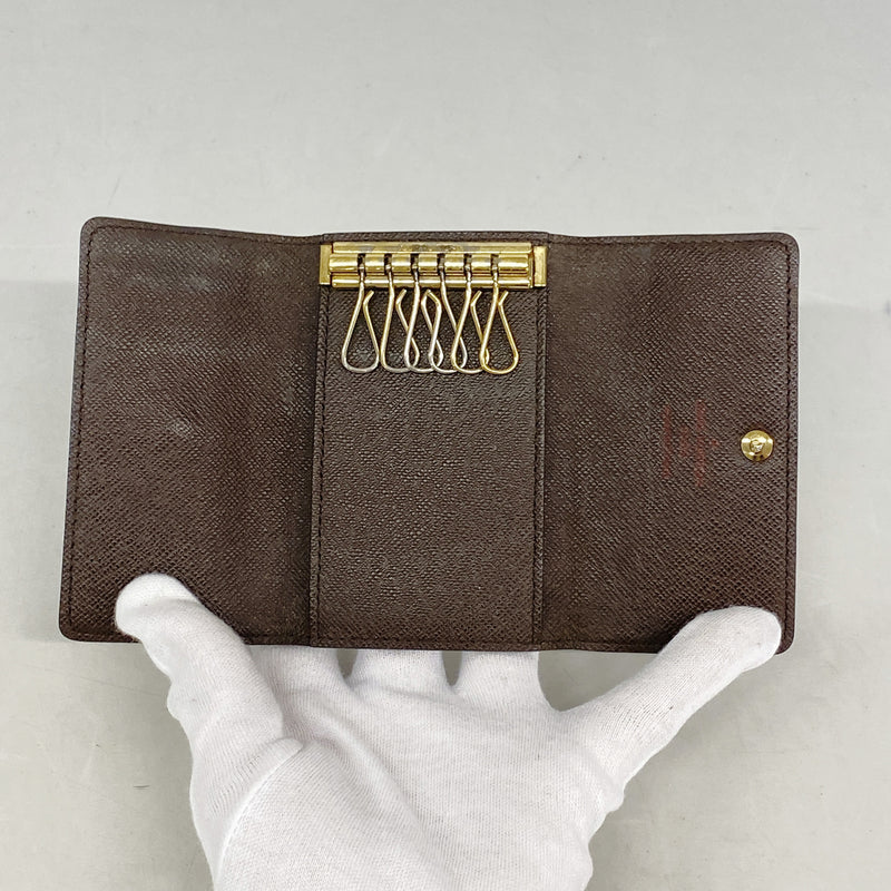 【6ie7302】ルイヴィトン キーケース ダミエ ミュルティクレ6 N62630 エベヌ【中古】レディース