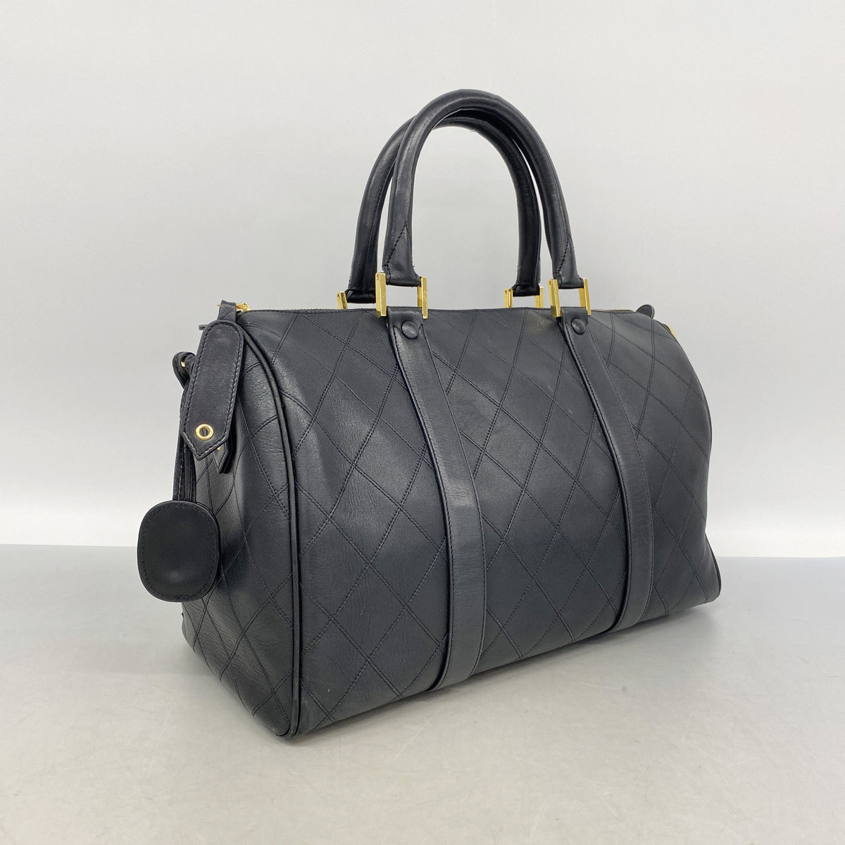 【6ie7304】シャネル ハンドバッグ ビコローレ ラムスキン ブラック ゴールド金具 2wayバッグ【中古】レディース