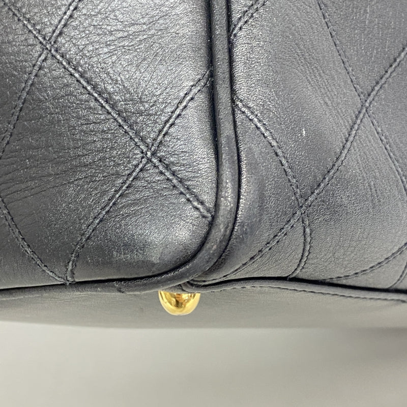 【6ie7304】シャネル ハンドバッグ ビコローレ ラムスキン ブラック ゴールド金具 2wayバッグ【中古】レディース