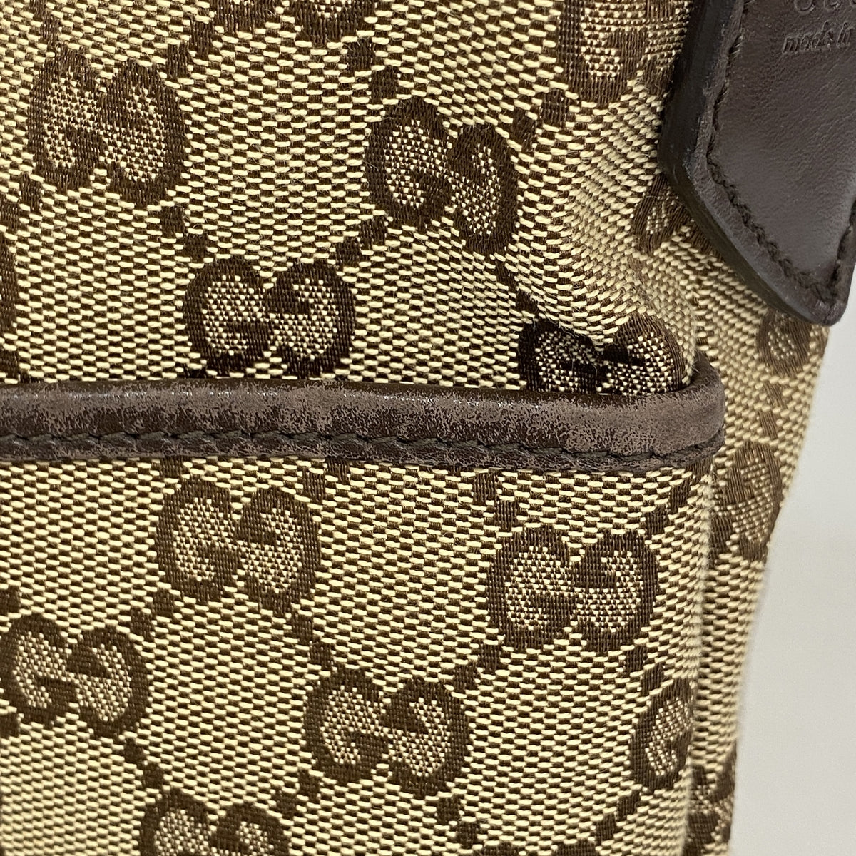 【6ie7306】グッチ ショルダーバッグ GGキャンバス 145857 キャンバス ブラウン ベージュ シルバー金具【中古】レディース