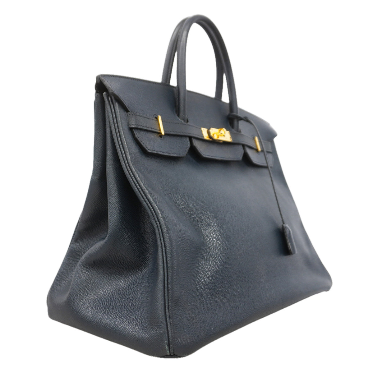 【6ie7309】エルメス ハンドバッグ バーキン40 クシュベル ネイビー ゴールド金具 〇X刻印【中古】レディース