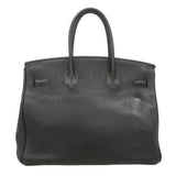 【6ie7310】エルメス ハンドバッグ バーキン35 トゴ ブラック シルバー金具 □M刻印【中古】レディース
