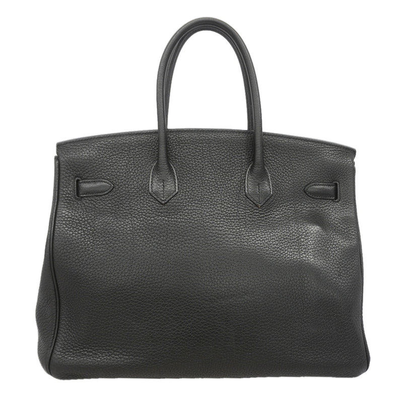 【6ie7310】エルメス ハンドバッグ バーキン35 トゴ ブラック シルバー金具 □M刻印【中古】レディース