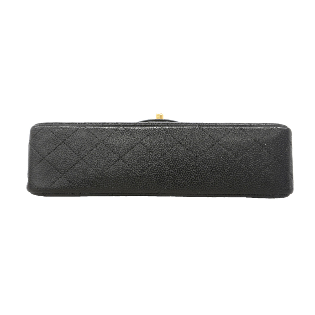【6ie7312】シャネル ショルダーバッグ マトラッセ Wフラップ Wチェーン キャビアスキン ブラック ゴールド金具【中古】レディース