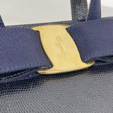 【6ie7314】サルヴァトーレフェラガモ ハンドバッグ ヴァラ レザー ブラック ゴールド金具【中古】レディース