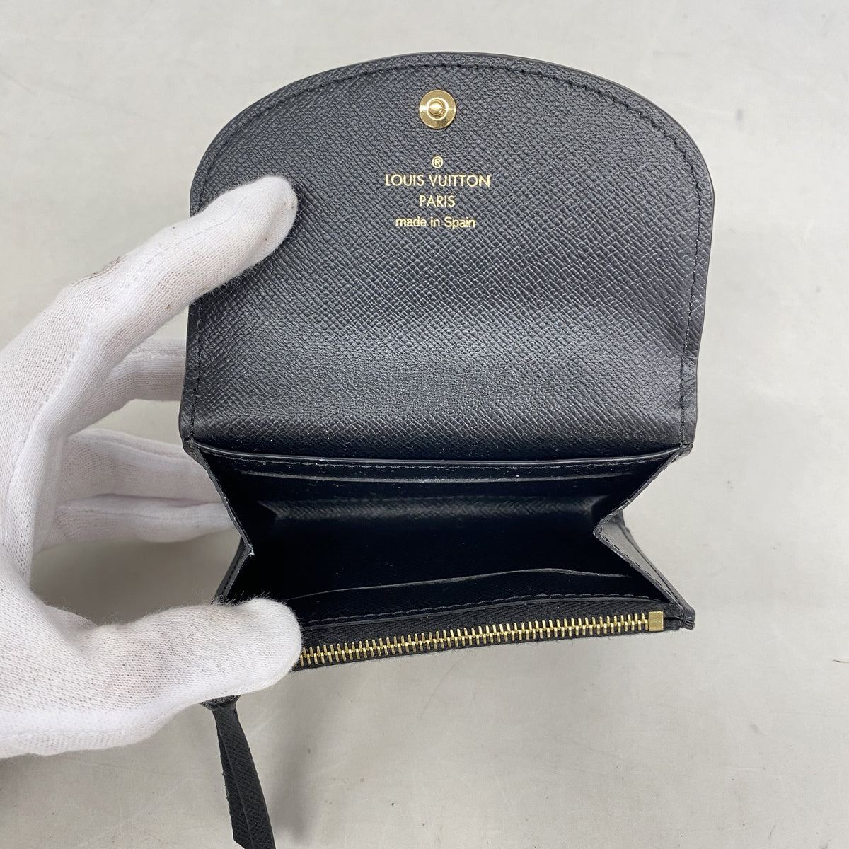 【6ie7322】ルイヴィトン コインケース モノグラム･リバース ポルトモネロザリ M82333 ブラック【中古】レディース