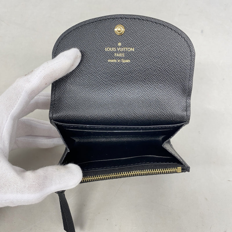 【6ie7322】ルイヴィトン コインケース モノグラム･リバース ポルトモネロザリ M82333 ブラック【中古】レディース