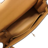 【6ie7325-g】エルメス ハンドバッグ ケリー28 トワルアッシュ チャイ シルバー金具 U刻印 2wayバッグ【中古】レディース
