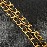 【6ie7328】シャネル ショルダーバッグ チェーンショルダー グレイン/シャイニーカーフスキン ブラック ゴールド金具【中古】レディース