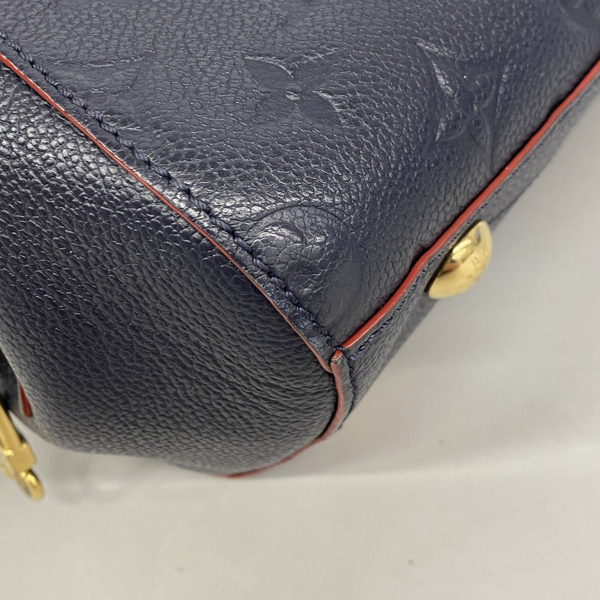 【6ie7336-h】ルイヴィトン ハンドバッグ モノグラム・アンプラント モンテーニュBB M42747 マリーヌルージュ【中古】レディース