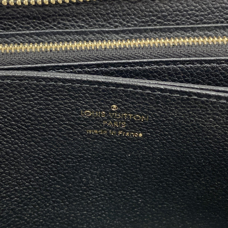 【6ie7345-h】ルイヴィトン 長財布 モノグラム・アンプラント ジッピーウォレット M61864 ノワール【中古】レディース