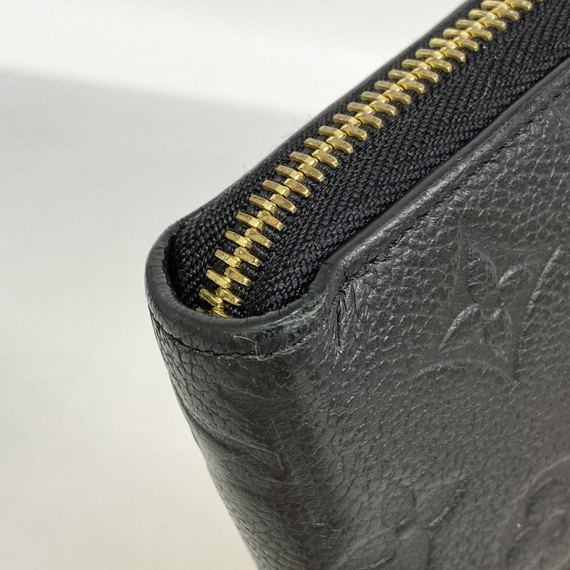 【6ie7345-h】ルイヴィトン 長財布 モノグラム・アンプラント ジッピーウォレット M61864 ノワール【中古】レディース
