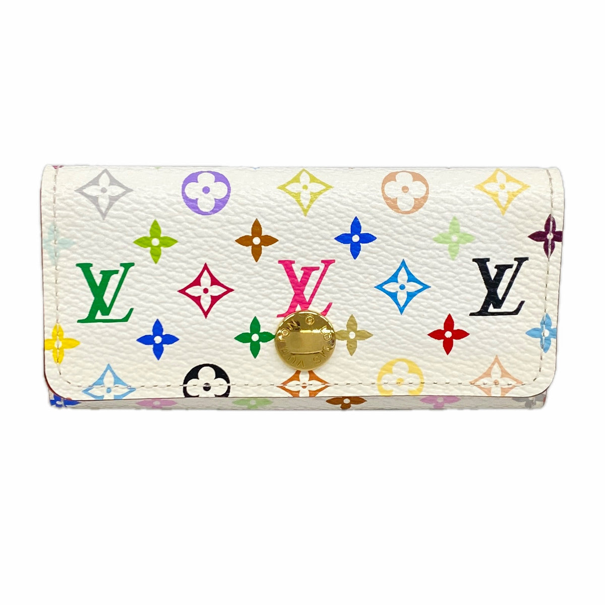 【6ie7358】ルイヴィトン キーケース モノグラム・マルチカラー ミュルティクレ4 M93731 ブロン/リッチ【中古】レディース