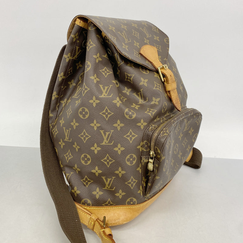 【6ie7359-h】ルイヴィトン リュック・デイパック モノグラム モンスリGM M51135 ブラウン【中古】レディース