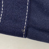 【6ie7363】エルメス ハンドバッグ ドーヴィルPM キャンバス ネイビー シルバー金具【中古】レディース