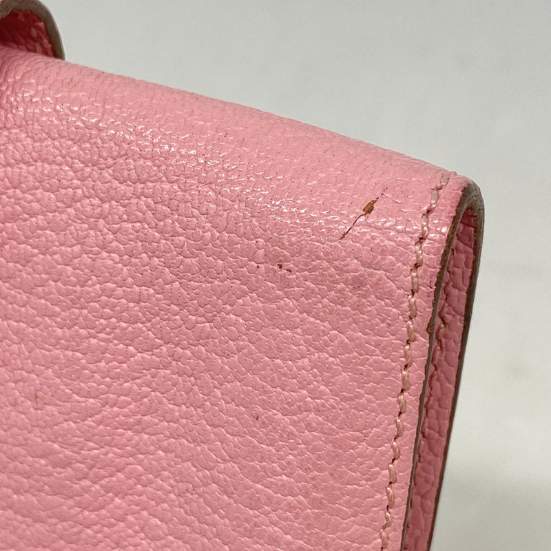【6ie7369】エルメス キーケース ベアンキーケース シェブルミゾル ローズエテ シルバー金具 Y刻印【中古】レディース
