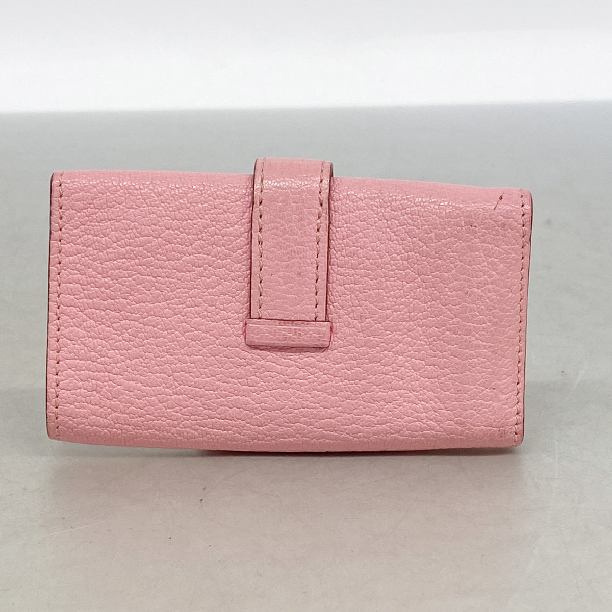 【6ie7369】エルメス キーケース ベアンキーケース シェブルミゾル ローズエテ シルバー金具 Y刻印【中古】レディース