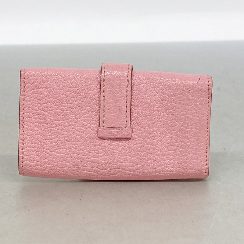 【6ie7369】エルメス キーケース ベアンキーケース シェブルミゾル ローズエテ シルバー金具 Y刻印【中古】レディース