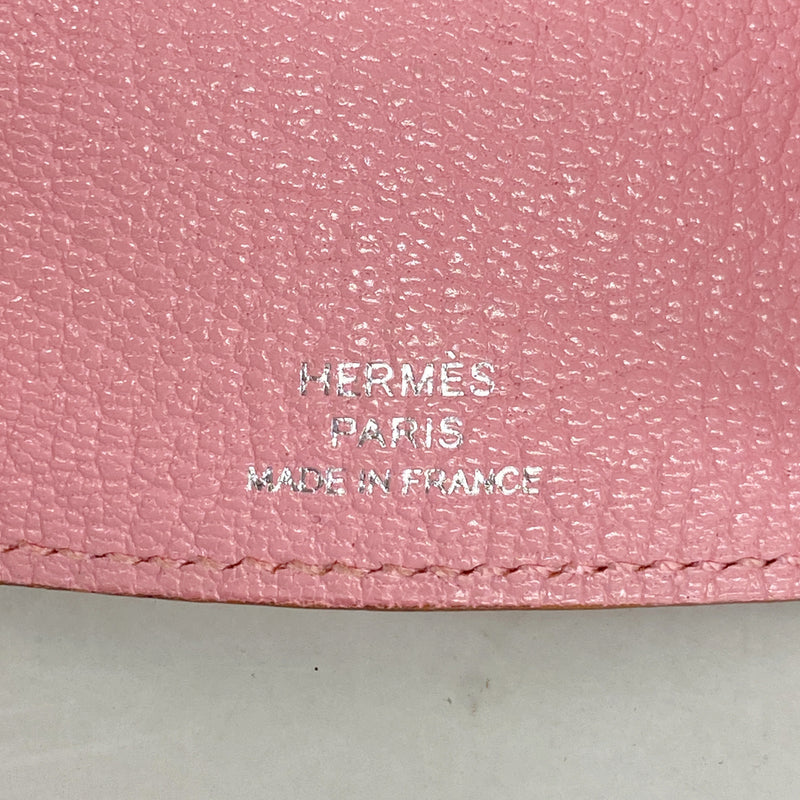 【6ie7369】エルメス キーケース ベアンキーケース シェブルミゾル ローズエテ シルバー金具 Y刻印【中古】レディース