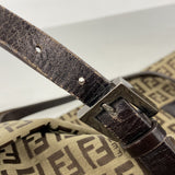【6ie7373】フェンディ トートバッグ ズッキーノ キャンバス ブラウン シルバー金具【中古】レディース