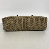 【6ie7373】フェンディ トートバッグ ズッキーノ キャンバス ブラウン シルバー金具【中古】レディース