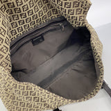 【6ie7373】フェンディ トートバッグ ズッキーノ キャンバス ブラウン シルバー金具【中古】レディース