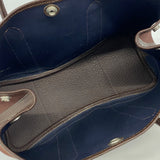 【6ie7374】エルメス トートバッグ ガーデンパーティTPM トワルオフィシエ ボルドー シルバー金具 □J刻印【中古】レディース