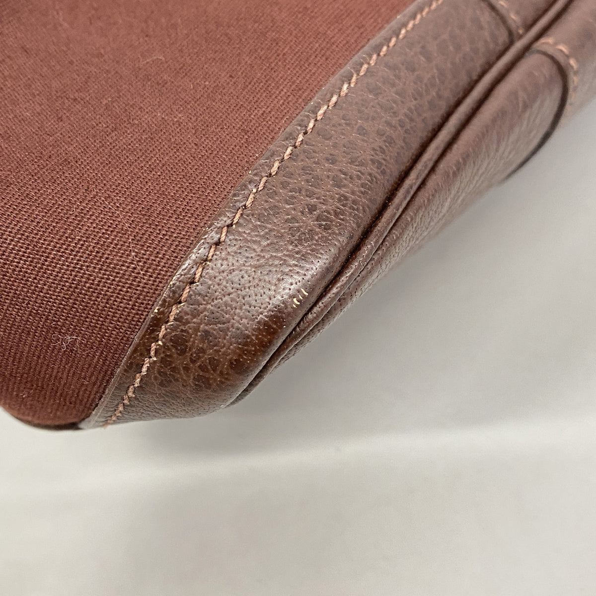 【6ie7374】エルメス トートバッグ ガーデンパーティTPM トワルオフィシエ ボルドー シルバー金具 □J刻印【中古】レディース