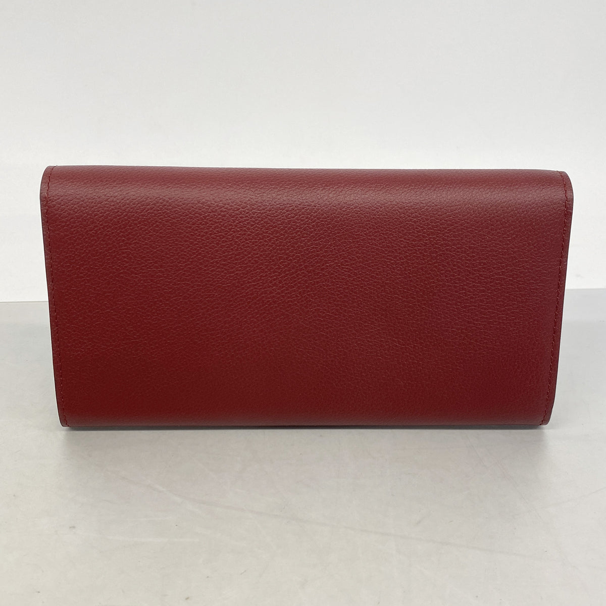 【6ie7378】カルティエ 長財布 Cドゥカルティエ レザー ボルドー シャンパンゴールド金具【中古】レディース