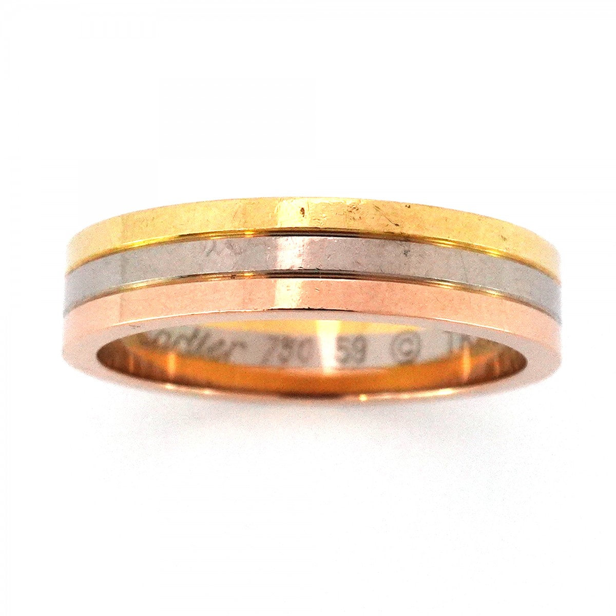 ★在庫処分★最終価格【6jbb0121】カルティエ リング トリニティ ヴァンドーム K18YG イエローゴールド K18WG ホワイトゴールド K18PG ピンクゴールド ＃59【中古】メンズ