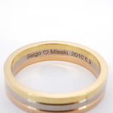 ★在庫処分★最終価格【6jbb0121】カルティエ リング トリニティ ヴァンドーム K18YG イエローゴールド K18WG ホワイトゴールド K18PG ピンクゴールド ＃59【中古】メンズ