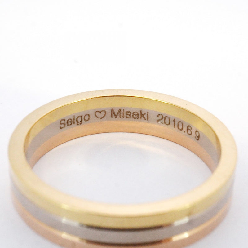 ★在庫処分★最終価格【6jbb0121】カルティエ リング トリニティ ヴァンドーム K18YG イエローゴールド K18WG ホワイトゴールド K18PG ピンクゴールド ＃59【中古】メンズ